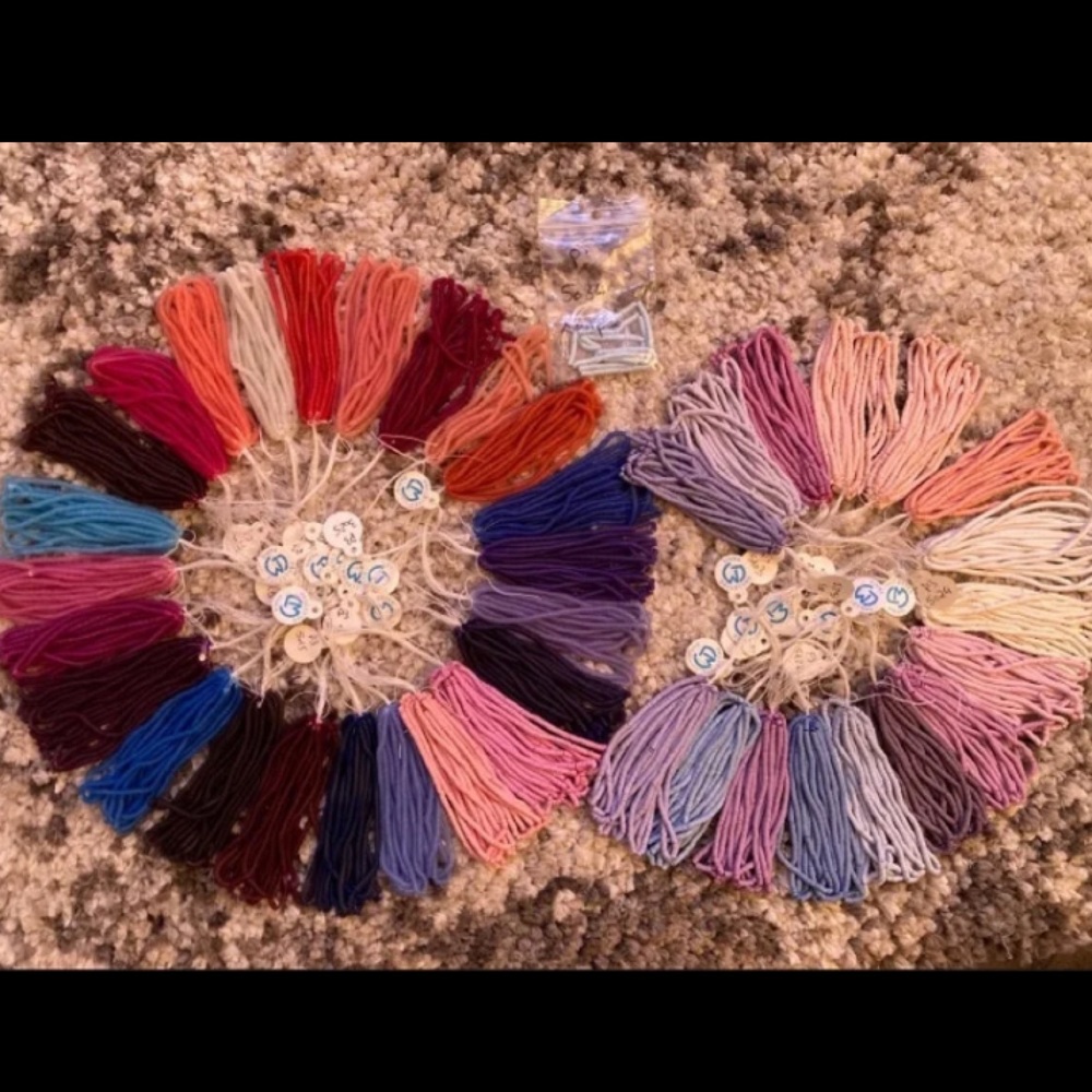 Pailettes Langlois-Martin vintage french iridescent sequins LOT OF 41 COLORS!!